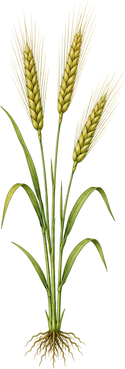 Two-row barley plant